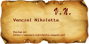 Venczel Nikoletta névjegykártya